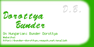 dorottya bunder business card